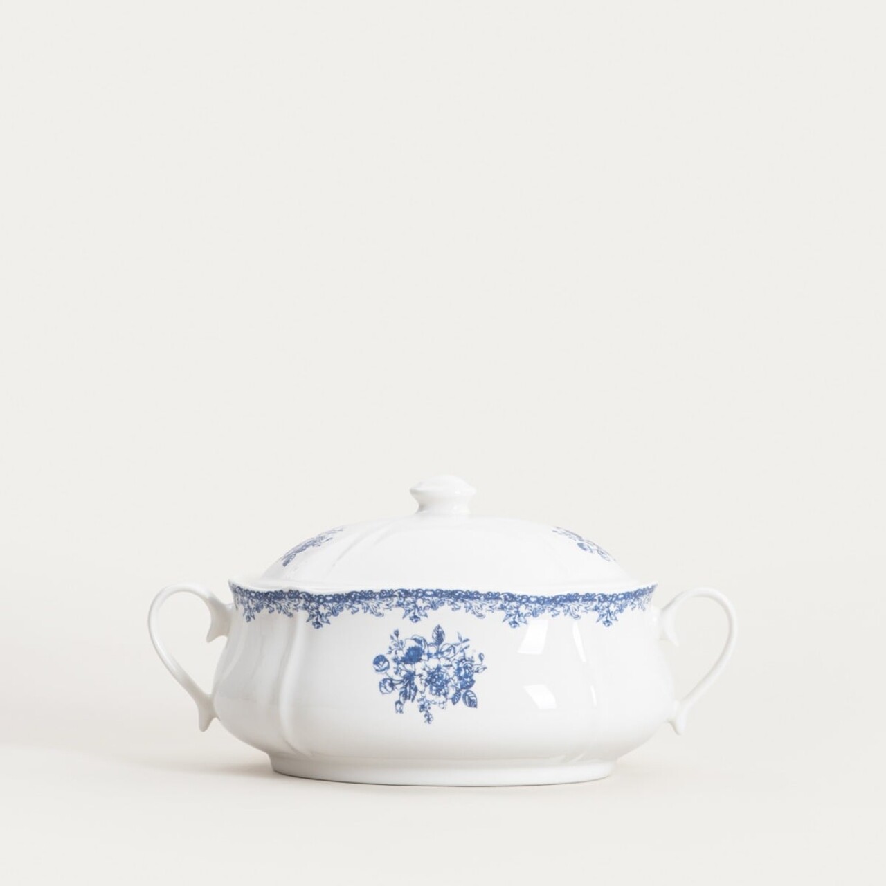 Supiera Lourry, Homla, 3 L, portelan, alb/albastru - imagine 6